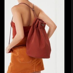 Urban Outfitters Rust Drawstring Backpack
